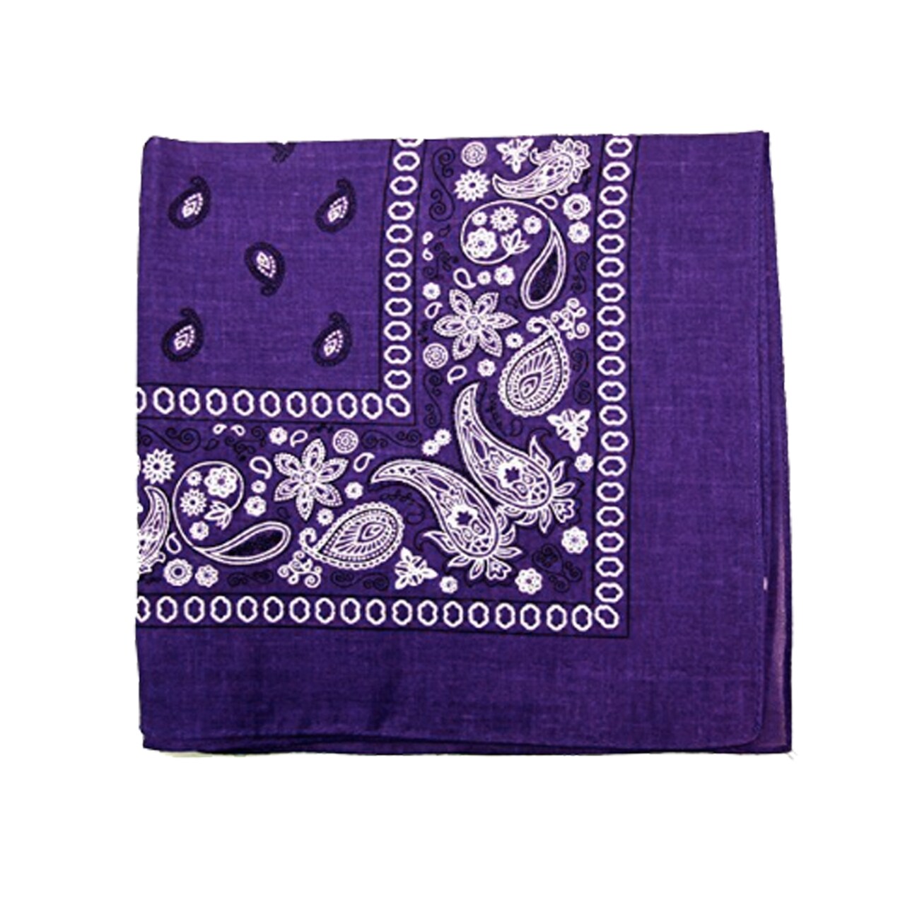 Unibasic Paisley 100% Cotton Bandana XL, head wrap, handkerchief - 10 Pack